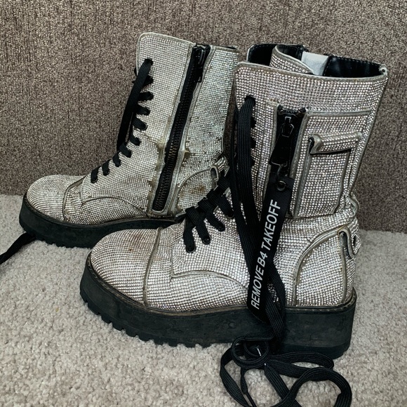 Dolls Kill Shoes - glitter boots